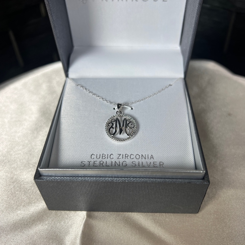 Kohl's Sterling Silver 'M' Pendant Necklace